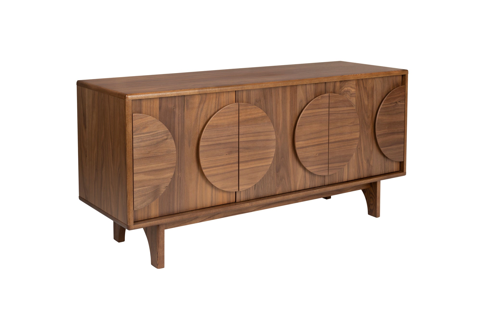 Zuiver Groove Walnut Wood Sideboard | 3 Doors